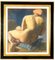 Victor Lorein, Nude, 1920s, Chalk on Cardboard, Framed, Image 1