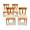 Biedermeier Style Dining Chairs, 1890s, Set of 4 5