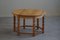 Danish Modern Brutalist Round Coffee Table in Oak, 1960s 16