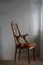 Mid-Century Danish High Back Armchair in Oak & Leather Cushion, 1950s 2