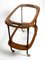 Mid-Century Italian Walnut and Glass Serving Cart by Cesare Lacca for Cassina, 1950s 5
