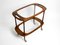 Mid-Century Italian Walnut and Glass Serving Cart by Cesare Lacca for Cassina, 1950s 1