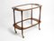 Mid-Century Italian Walnut and Glass Serving Cart by Cesare Lacca for Cassina, 1950s 12
