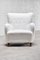 Model 1669 Lounge Chair in White Wool from Fritz Hansen, Denmark, 1940s 5