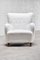 Model 1669 Lounge Chair in White Wool from Fritz Hansen, Denmark, 1940s, Image 5