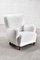 Model 1669 Lounge Chair in White Wool from Fritz Hansen, Denmark, 1940s 2