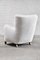 Model 1669 Lounge Chair in White Wool from Fritz Hansen, Denmark, 1940s, Image 8