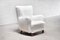 Modell 1669 Sessel aus Weißer Wolle von Fritz Hansen, Dänemark, 1940er 1
