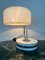 Table Lamp in Steel and Plastic with Travertine Marble Base, 1970s 2