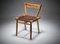 Mid-Century Style Danish Leather Strung African Hardwood Framed Chair, Denmark, 1980s, Image 1