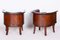 Art Deco Oak Armchairs with Leather, 1920s, Set of 4 8