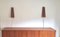 Lampade da parete vintage in teak attribuite a Henning Wind-Hansen, Danimarca, anni '60, set di 2, Immagine 2