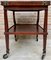 Early 20th Century Cherry Wood Serving Bar Cart with Removable Tray, 1940s 12