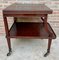 Early 20th Century Cherry Wood Serving Bar Cart with Removable Tray, 1940s, Image 11