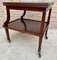 Early 20th Century Cherry Wood Serving Bar Cart with Removable Tray, 1940s 7