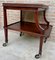 Early 20th Century Cherry Wood Serving Bar Cart with Removable Tray, 1940s 2