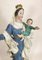 Virgen con el niño, década de 1800, roble, Imagen 5