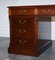 Large Twin Pedestal Desk with Brown Leather Top 7