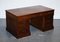 Large Twin Pedestal Desk with Brown Leather Top 2