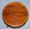 Vintage Mahogany Circular Occasional Side Table on Brass Castors 6