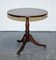 Vintage Mahogany Circular Occasional Side Table on Brass Castors 2