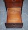 Mahogany Gold Embossed Filing Cabinet with Brown Leather Top 7