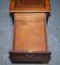 Mahogany Gold Embossed Filing Cabinet with Brown Leather Top 6