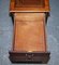 Mahogany Gold Embossed Filing Cabinet with Brown Leather Top, Image 6