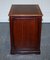 Mahogany Gold Embossed Filing Cabinet with Brown Leather Top 9