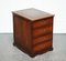Mahogany Gold Embossed Filing Cabinet with Brown Leather Top 1