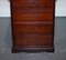Mahogany Gold Embossed Filing Cabinet with Brown Leather Top 5