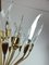 Vintage Lights Chandelier in Golden Metal and Murano Glass, Italy, 1970s 5