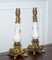Lámparas de mesa pequeñas de oro y ónice. Juego de 2, Imagen 2