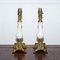 Small Gold and Onyx Table Lamps, Set of 2 1