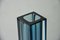 Blue Gray Cubic Sommerso Vase attributed to Seguso, Murano, Italy, 1970s 6