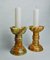 Onyx and Brass Candlesticks, Italy, 1980, Set of 2 2