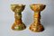 Onyx and Brass Candlesticks, Italy, 1980, Set of 2 3