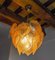 Lámpara de araña con hojas de Murano de vidrio esmerilado dorado de Mazzega, Italia, años 70, Imagen 4