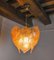 Murano Leaf Chandelier in Gilded Frosted Glass from Mazzega, Italy 1970s 7