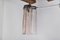 Lámpara de araña Poliarte de cristal de Murano rosa y transparenteatribuida a Albano pulido, Italia, años 70, Imagen 7