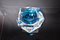 Blue Sommerso Ashtray in Faceted Glass attributed to Seguso, Italy, 1970s 4