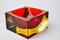 Red and Yellow Cubic Sommerso Ashtray attributed to Seguso, Murano, Italy, 1970s 6