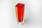 Red and Yellow Cubic Sommerso Vase attributed to Seguso, Murano, Italy, 1970s, Image 4