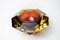 Brown and Yellow Sommerso Ashtray in Faceted Glass attributed to Seguso, Murano, Italy, 1970s, Image 5