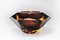 Brown and Yellow Sommerso Ashtray in Faceted Glass attributed to Seguso, Murano, Italy, 1970s 6