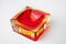 Red and Yellow Cubic Sommerso Ashtray attributed to Seguso, Murano, Italy, 1970s 6