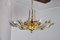 Lámpara de araña Sun atribuida a Oscar Torlasco para Stilkronen Cut Glass Triedri, Italia, años 70, Imagen 6