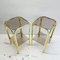 Glass and Metal Side Tables, 1970s, Set of 2 4