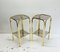 Glass and Metal Side Tables, 1970s, Set of 2 2