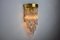 Lámpara de pared en forma de cascada de varillas de cristal de Murano de Venini, Italia, años 70, Imagen 6